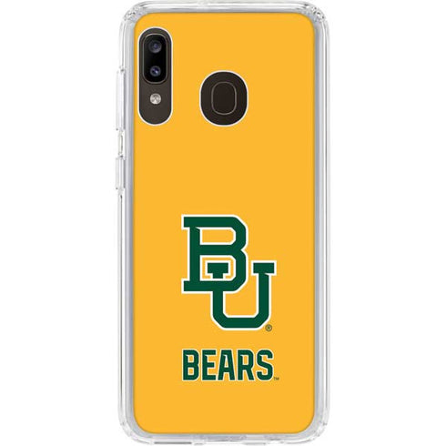 Baylor University BU Yellow Galaxy A20 Clear Case